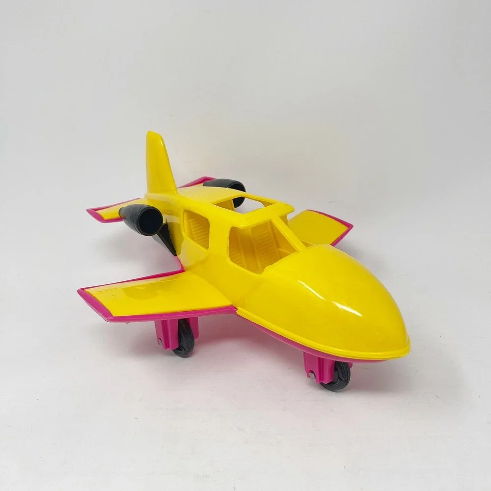 American Plastic‎ Toys Sea Plane Airplane Toy Vintage Bath Elf Made In USA Pink